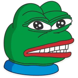 😠 Pepe the Frog pepe, rana, meme, meme de internet, dibujo animado telegram sticker