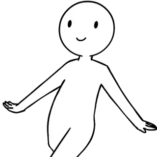 🏃 branco, personagem, simples, boneco palito, abstrato, minimalista telegram sticker