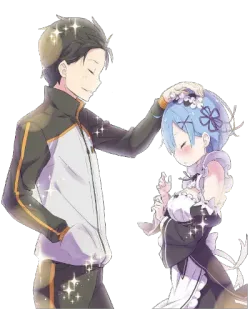 😊 Rem Re:Zero anime, rem, re zero, cute, maid whatsapp sticker