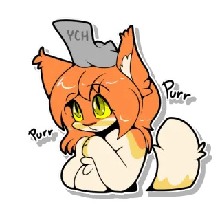 👋 YCH, Purr telegram sticker