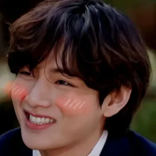 ⛓ V V, BTS, K-pop, Idole, Chanteur, Souriant telegram sticker