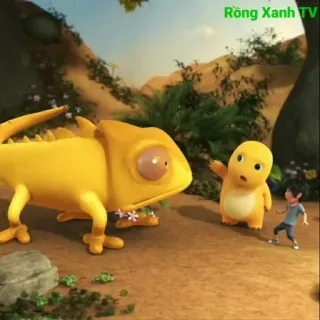 🦖 Rồng Xanh TV cartoon, animal, nature whatsapp sticker