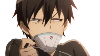 ⚔ Kirito Sword Art Online anime, kirito, sword art online, tea, smug telegram sticker