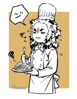 🌟 ぎゃん chef, anime, cooking, kawaii, food, manga telegram sticker