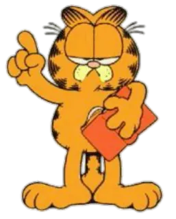 🙄 Garfield gato, desenho animado, Garfield, gato laranja, animal, quadrinhos telegram sticker