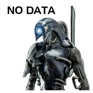 😐 NO DATA robot, cyborg, futuristik, tentara telegram sticker