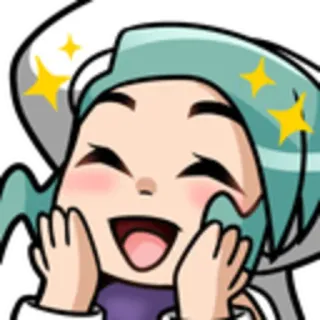 🥰 Anime, Cartoni animati, Felice, Carino, Ragazza, Scintille telegram sticker