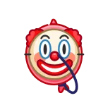 🤡 Payaso, Emoji, Cara, Divertido, Circo, Monóculo telegram sticker
