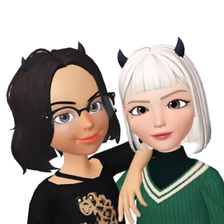 💘 Cartoon, Avatare, Freunde, Mädchen, Digitale Kunst, Cartoonfigur, Digitaler Sticker whatsapp sticker