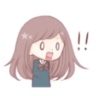 ✨ Chibi, Anime, Manga, Cartone animato, Sorpreso/a, Ragazza telegram sticker