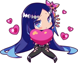 😍 Anime, Chibi, Hati, Lucu, Kawaii, Kartun, Karakter telegram sticker