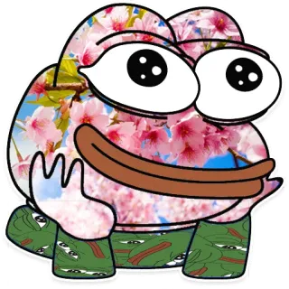 😻 Pepe the Frog Pepe, kikker, meme, internet cultuur, cartoon kikker, bloemen telegram sticker