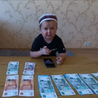 💵 Hasbulla Magomedov money, Hasbulla, Russian Rubles, Dagestan, influencer, finance telegram sticker