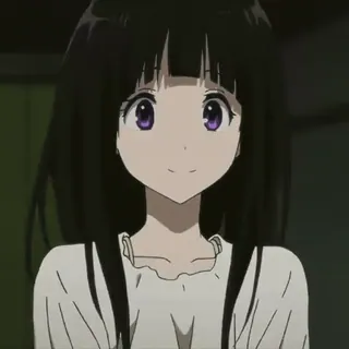 🖤 Chitanda Eru Hyouka Anime, Gadis, Pelajar, Imut, Hyouka, Chitanda Eru telegram sticker