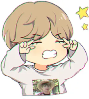 ✌ Chibi, Słodkie, Kreskówka, Kawaii telegram sticker