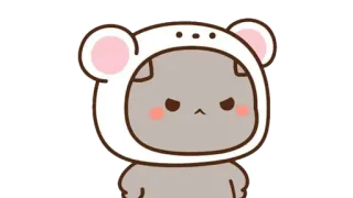 🍩 niedlich, Bär, Tier, Katze, Cartoon, kawaii telegram sticker