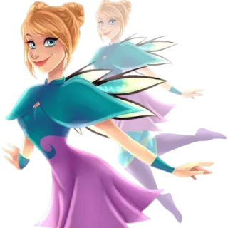 🧚‍♀ персонаж, женщина, искусство, фиолетовый, синий telegram sticker
