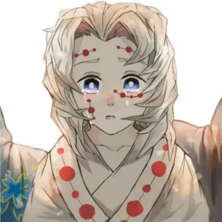 🙂 Susamaru Demon Slayer อนิเมะ, ดาบพิฆาตอสูร, ซูซามารุ, เศร้า, ร้องไห้ whatsapp sticker