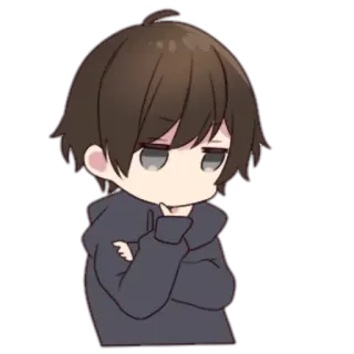 🤔 Anime, Manga, Garçon, Mignon, Dessin animé, Personnage, Dessin telegram sticker