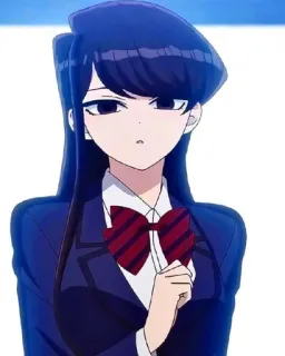 🖤 Komi Shouko Komi Can't Communicate Anime, Chica, Linda, Uniforme escolar telegram sticker