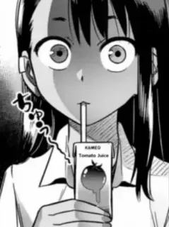 😫 KAMEG Tomato Juice Anime, Manga, Sok pomidorowy, Napój, Napój, Kreskówka telegram sticker
