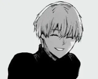 😁 Ken Kaneki Tokyo Ghoul Anime, Manga, Ken Kaneki, Tokyo Ghoul, sorridente, personaggio telegram sticker