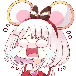😭 cartoon, mouse, crying, sad, anime, cute telegram sticker