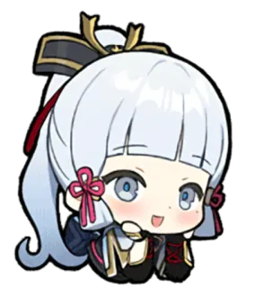 ❄️ Ayaka Genshin Impact anime, genshin impact, ayaka, sticker, cute, character telegram sticker