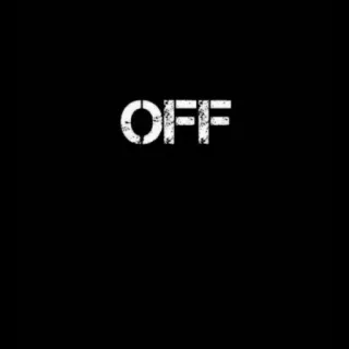 🖤 OFF schwarz, weiß, aus, text whatsapp sticker