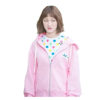 😒 Ad  femme, rose, coréen, asiatique, mignon, sweat à capuche telegram sticker