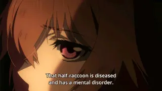 🙊 That half-raccoon is diseased and has a mental disorder. Anime, Guaxinim, Transtorno mental, Doente, Meio guaxinim telegram sticker