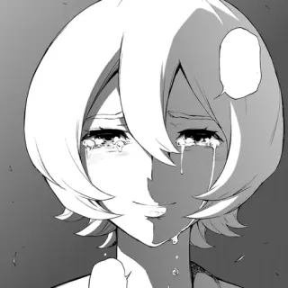 🥹 triste, chorando, anime, mangá, emocional, choroso telegram sticker