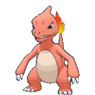 🐉 Charmeleon Pokemon โปเกมอน, ไฟ, จิ้งจก, สีส้ม, วิดีโอเกม telegram sticker