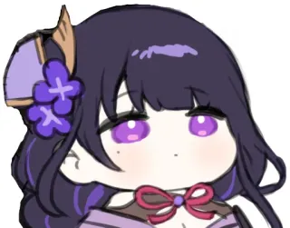 🏖 Raiden Shogun Genshin Impact anime, manga, sticker, chibi, genshin impact, raiden shogun telegram sticker