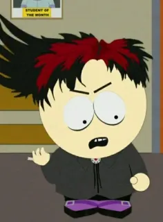🖕 Pete Thelman South Park STUDENT OF THE MONTH Cartoon, Schüler, Schule, Stinkefinger telegram sticker