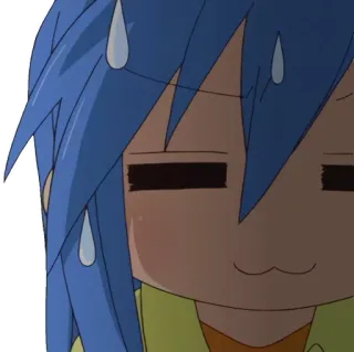 😥 anime, suor, expressão, desenho animado, cartoon telegram sticker