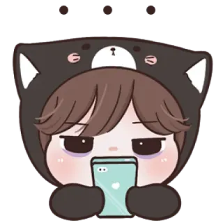 ☁️ Kartun, Karakter, Telepon, Beruang, Hoodie, Lucu whatsapp sticker