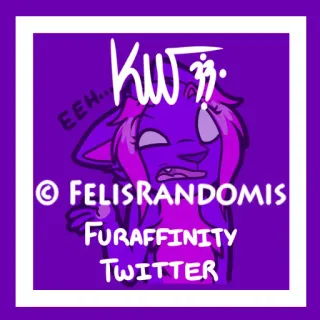 🛑 EEH... 
© FELISRANDOMIS
FURAFFINITY
TWITTER gato, furry, antropomórfico, roxo, animal, desenho animado, ilustração telegram sticker