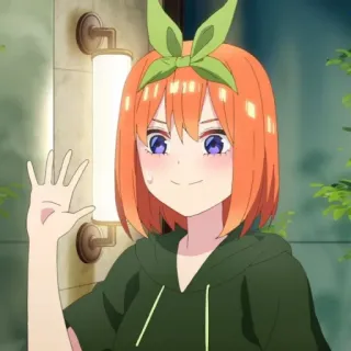 🍑 Yotsuba Nakano The Quintessential Quintuplets Anime, Personnage, Fille, Mignon, Yotsuba Nakano, The Quintessential Quintuplets telegram sticker