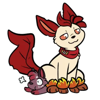 🍑 Flareon Pokémon telegram sticker