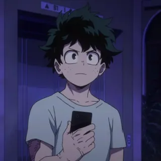 🥦 Izuku Midoriya My Hero Academia anime, boy, my hero academia, deku, character, manga telegram sticker
