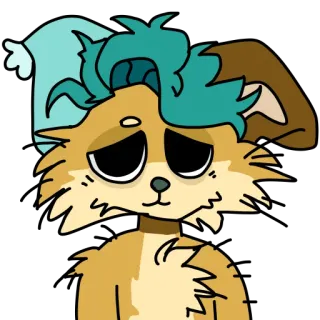 😴 животное, мультик, милый, стикер, пушистый, грустный, сонный telegram sticker