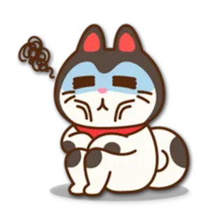 💭 kot, zdezorientowany, zdenerwowany, kreskówka, zwierzę, smutny, zmartwiony telegram sticker
