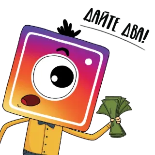 💵 Instagram, Media społecznościowe, Pieniądze, Kreskówka, Postać, Finanse telegram sticker