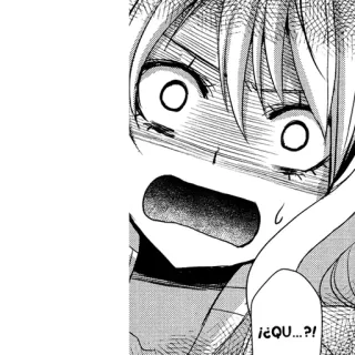 😨 ¡¿QU...?! animé, manga, choc, surprise, question whatsapp sticker
