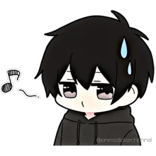 😅 anime, music, sweat, hoodie, emo telegram sticker