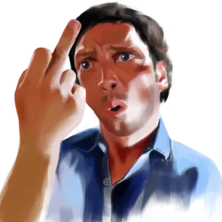 🖕 środkowy palec, obraźliwe, gest, niegrzeczny, obelga telegram sticker