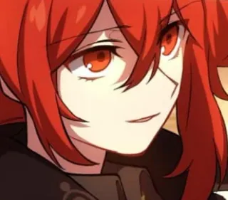 🌟 Diluc Genshin Impact anime, video game, rambut merah, seringai, Genshin Impact, api whatsapp sticker