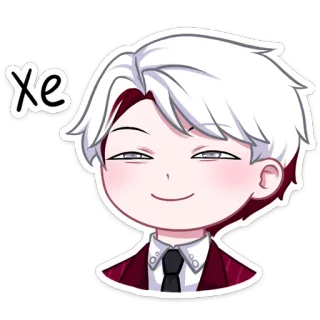 😀 хе Аниме, Наклейка, Персонаж, Мужской, Мультфильм telegram sticker