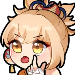 🎇 Yoimiya Genshin Impact Anime, Genshin Impact, Yoimiya, Videojuego, Personaje telegram sticker